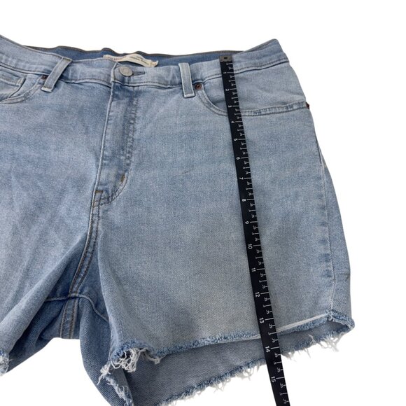 Levis Signature Womens Denim Vintage Original Shorts Size 10 Light Wash Raw Hem - Picture 9 of 12
